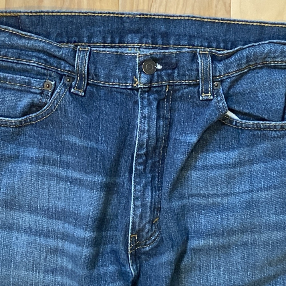 Levis 505 Blue Jeans Mens Regular Fit Straight Leg 36 X 30 - Picture 9 of 16
